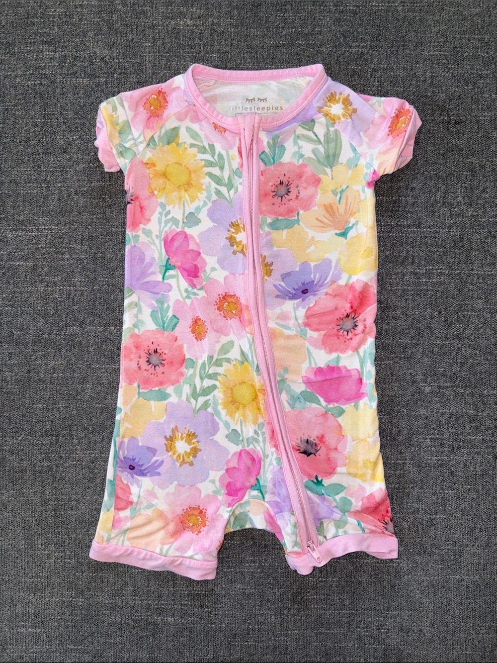 Little Sleepies Watercolor Meadow Shorty size 12-18 months - PLAY for WW